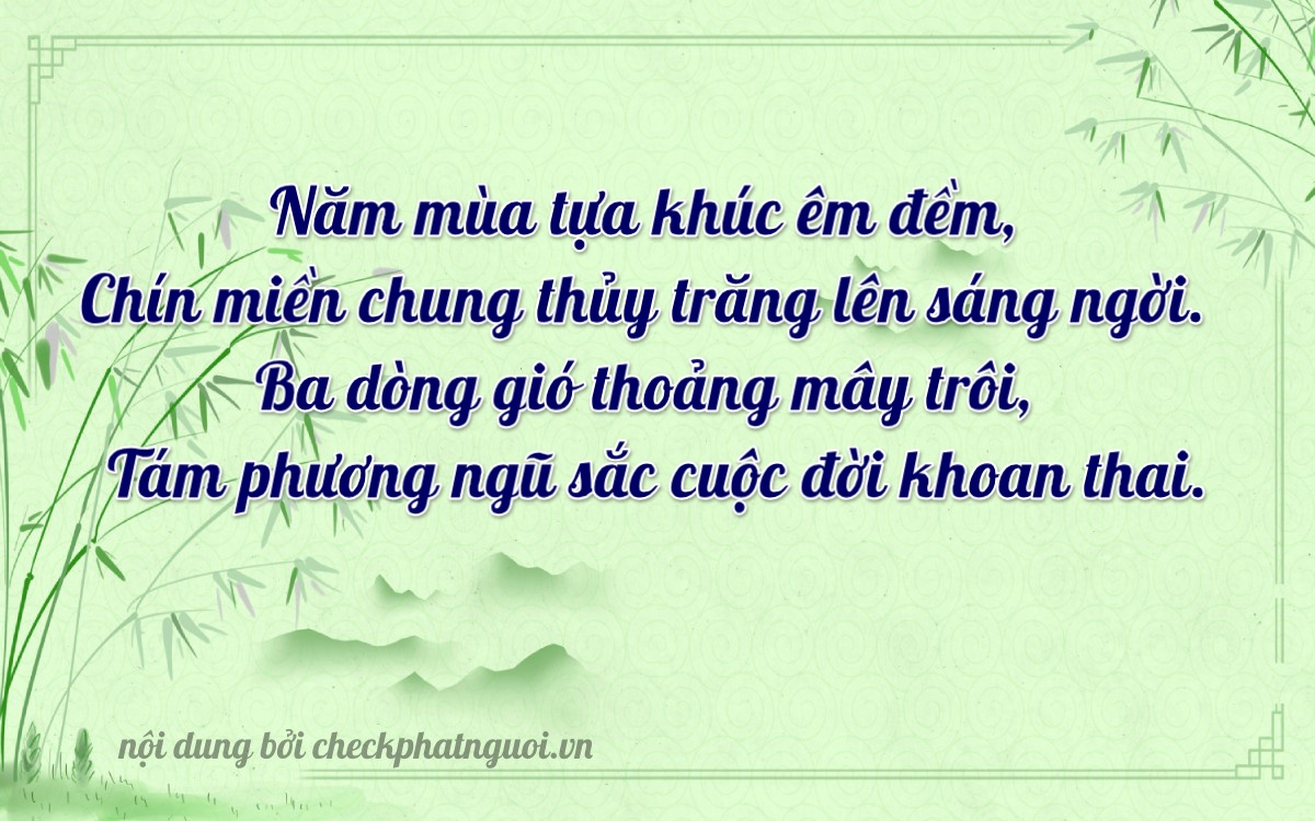 Bài thơ ý nghĩa cho <b>biển số 51H-57318</b> tại website checkphatnguoi.vn