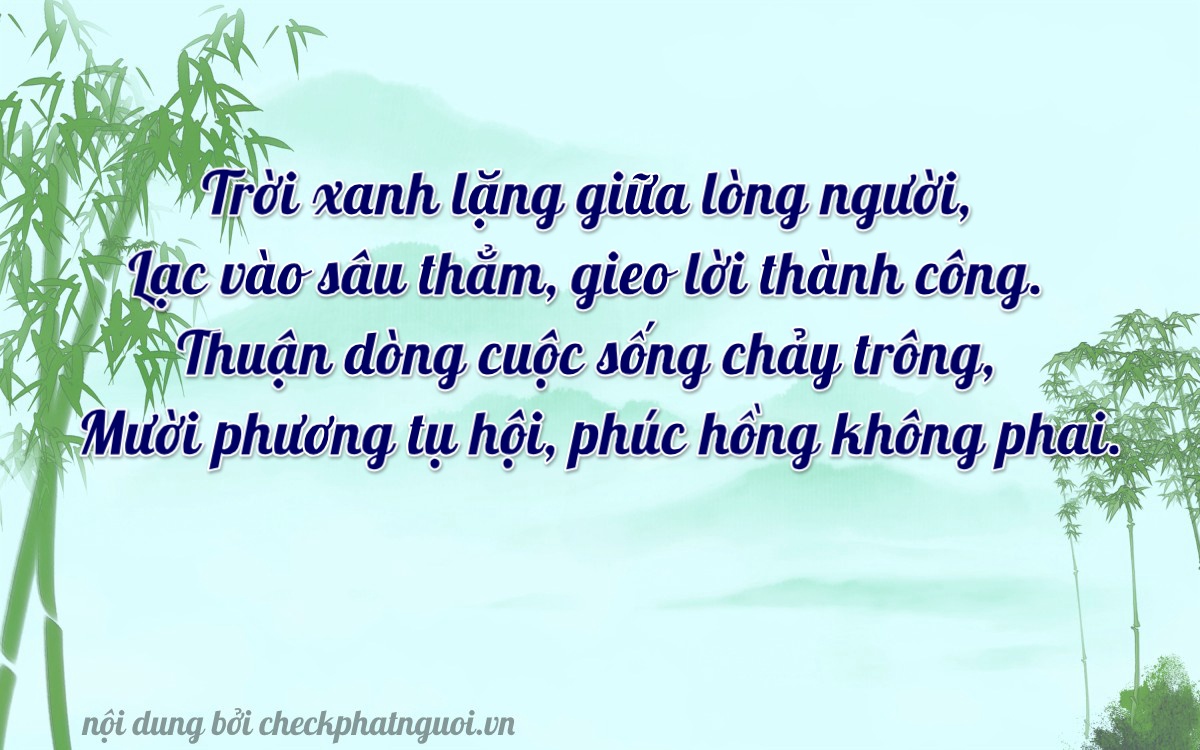 Bài thơ ý nghĩa cho <b>biển số 51H-64771</b> tại website checkphatnguoi.vn
