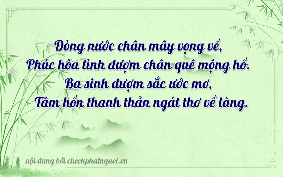 Bài thơ ý nghĩa cho <b>biển số 51H-68353</b> tại website checkphatnguoi.vn