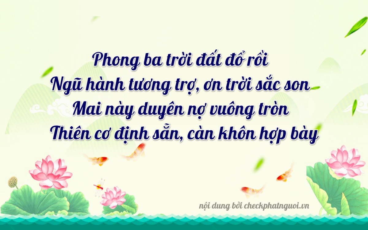 Bài thơ ý nghĩa cho <b>biển số 51H-68872</b> tại website checkphatnguoi.vn