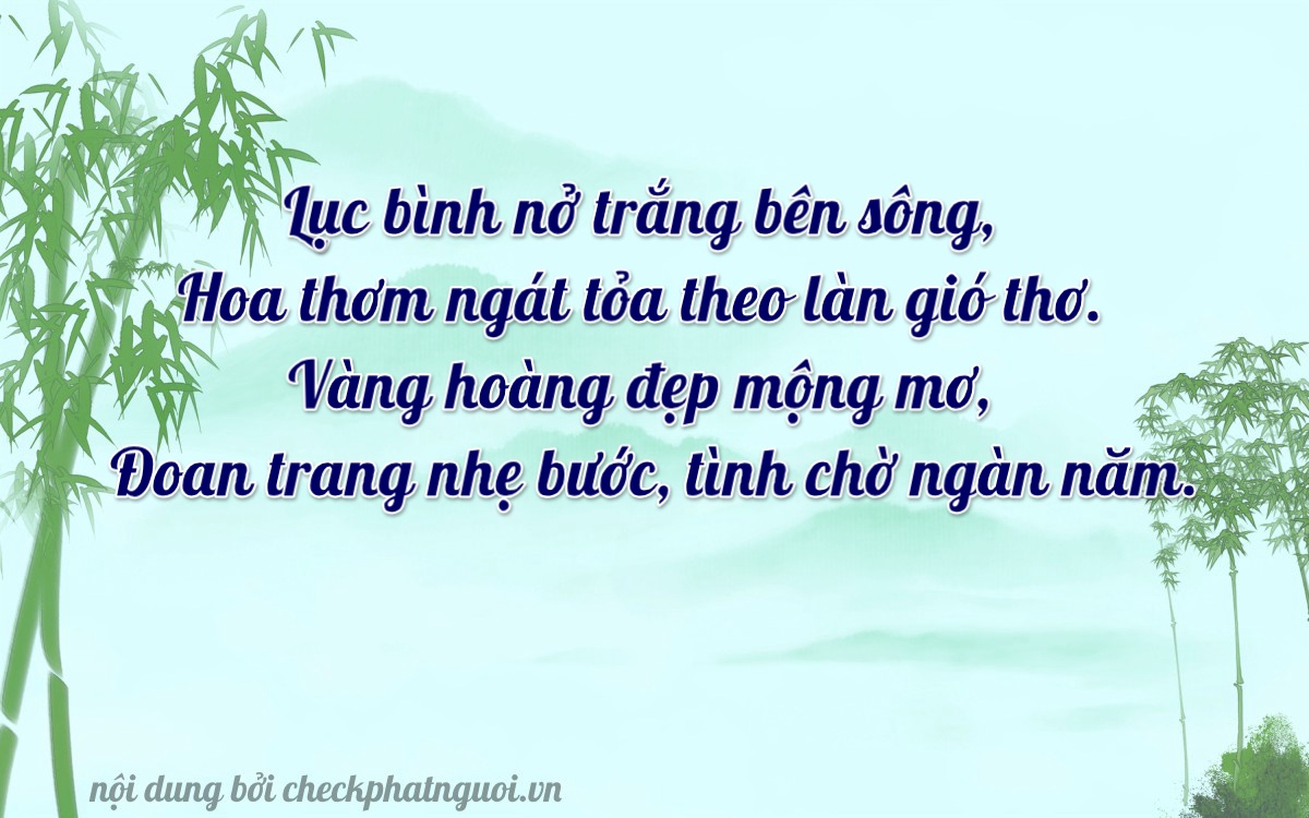 Bài thơ ý nghĩa cho <b>biển số 51H-71847</b> tại website checkphatnguoi.vn