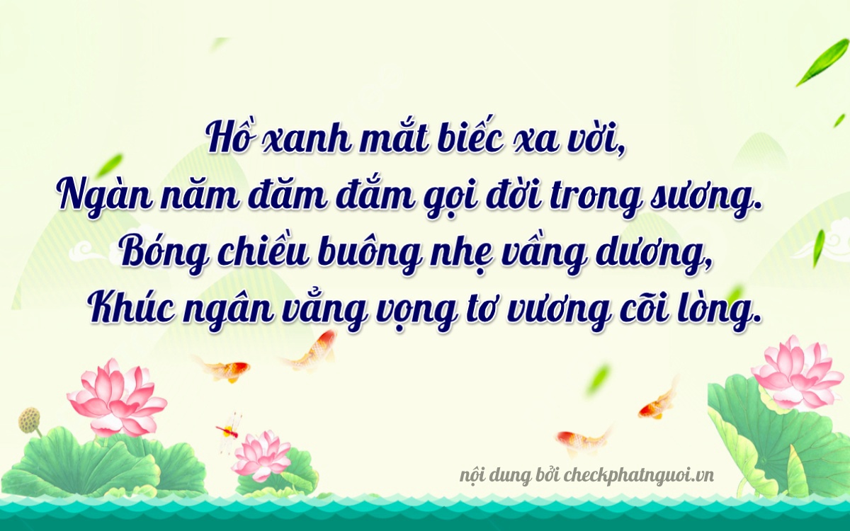 Bài thơ ý nghĩa cho <b>biển số 51H-80838</b> tại website checkphatnguoi.vn