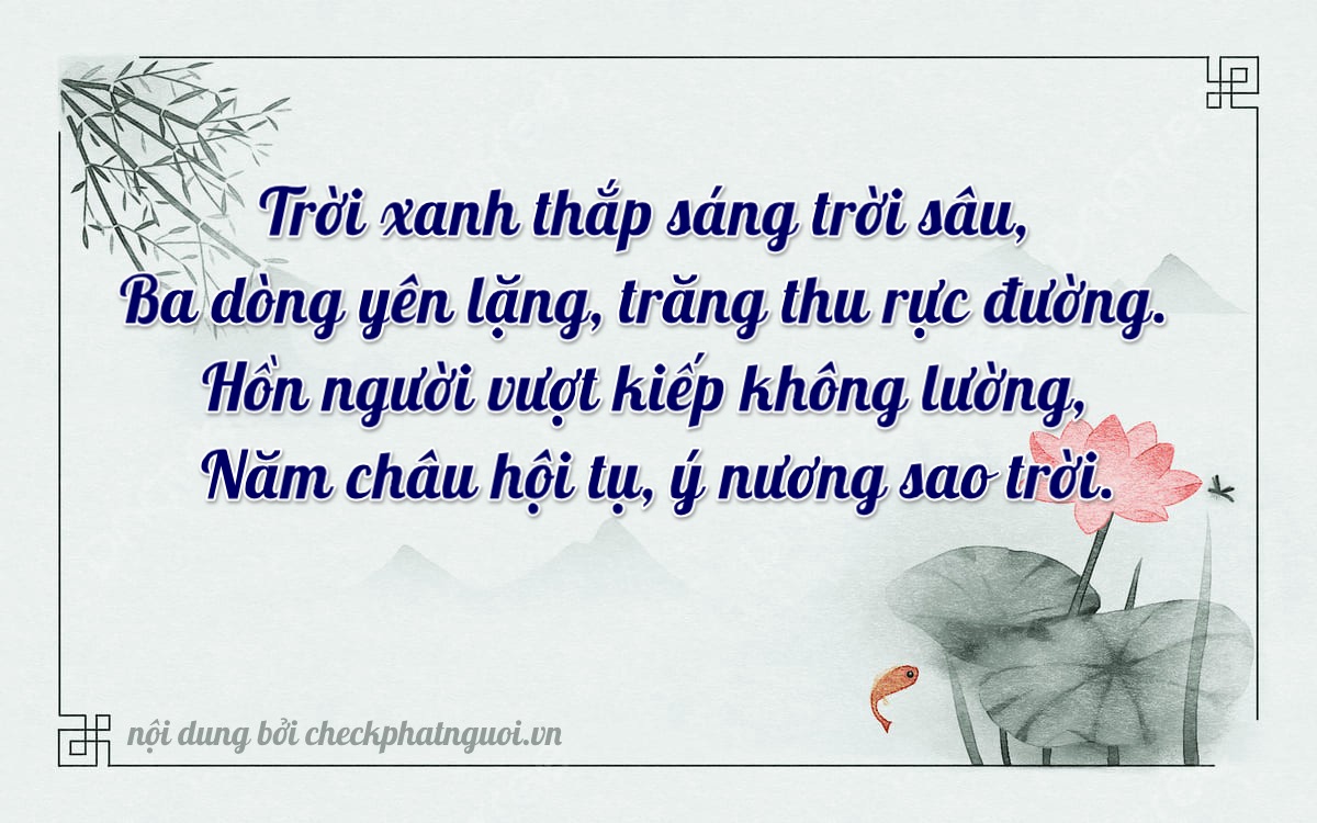 Bài thơ ý nghĩa cho <b>biển số 51H-83155</b> tại website checkphatnguoi.vn