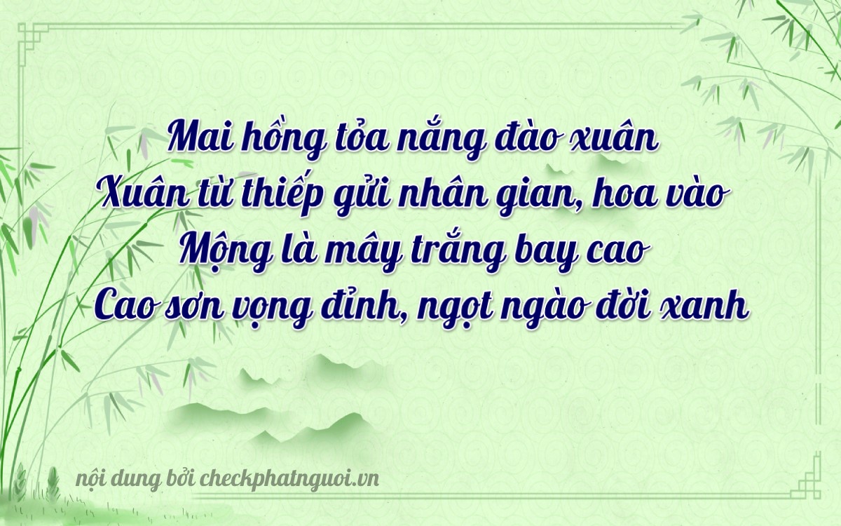 Bài thơ ý nghĩa cho <b>biển số 51H-83226</b> tại website checkphatnguoi.vn