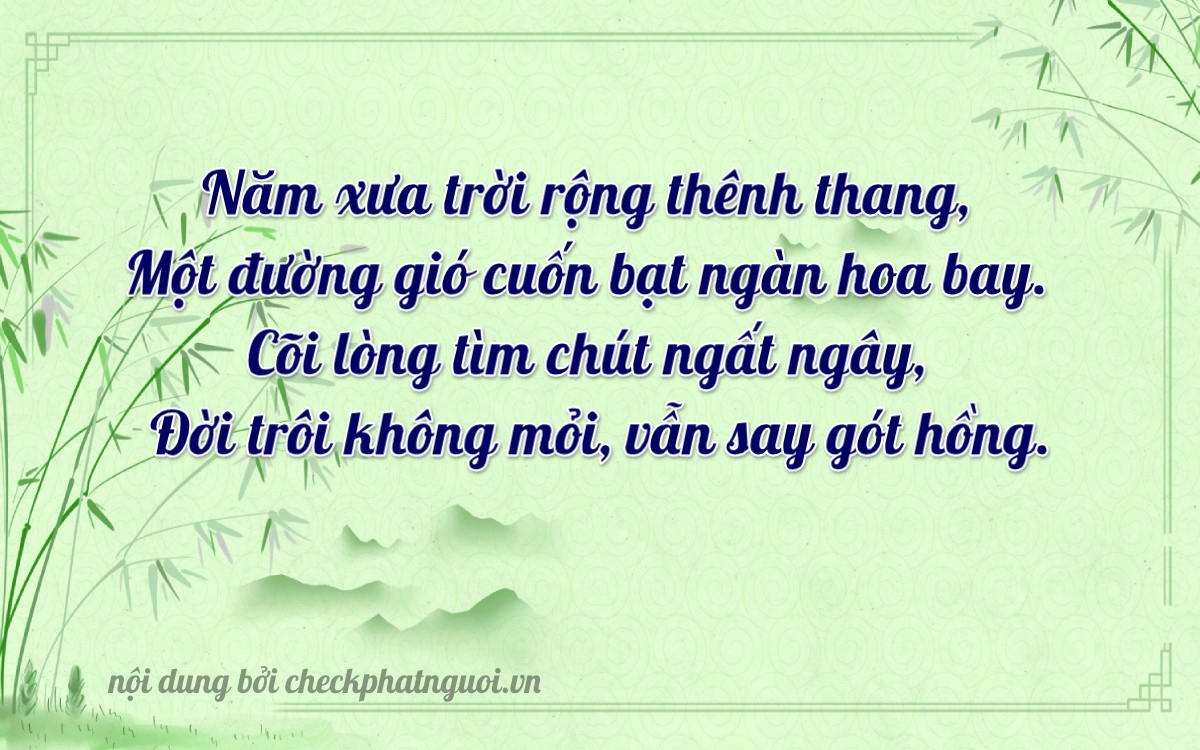 Bài thơ ý nghĩa cho <b>biển số 51H-83611</b> tại website checkphatnguoi.vn