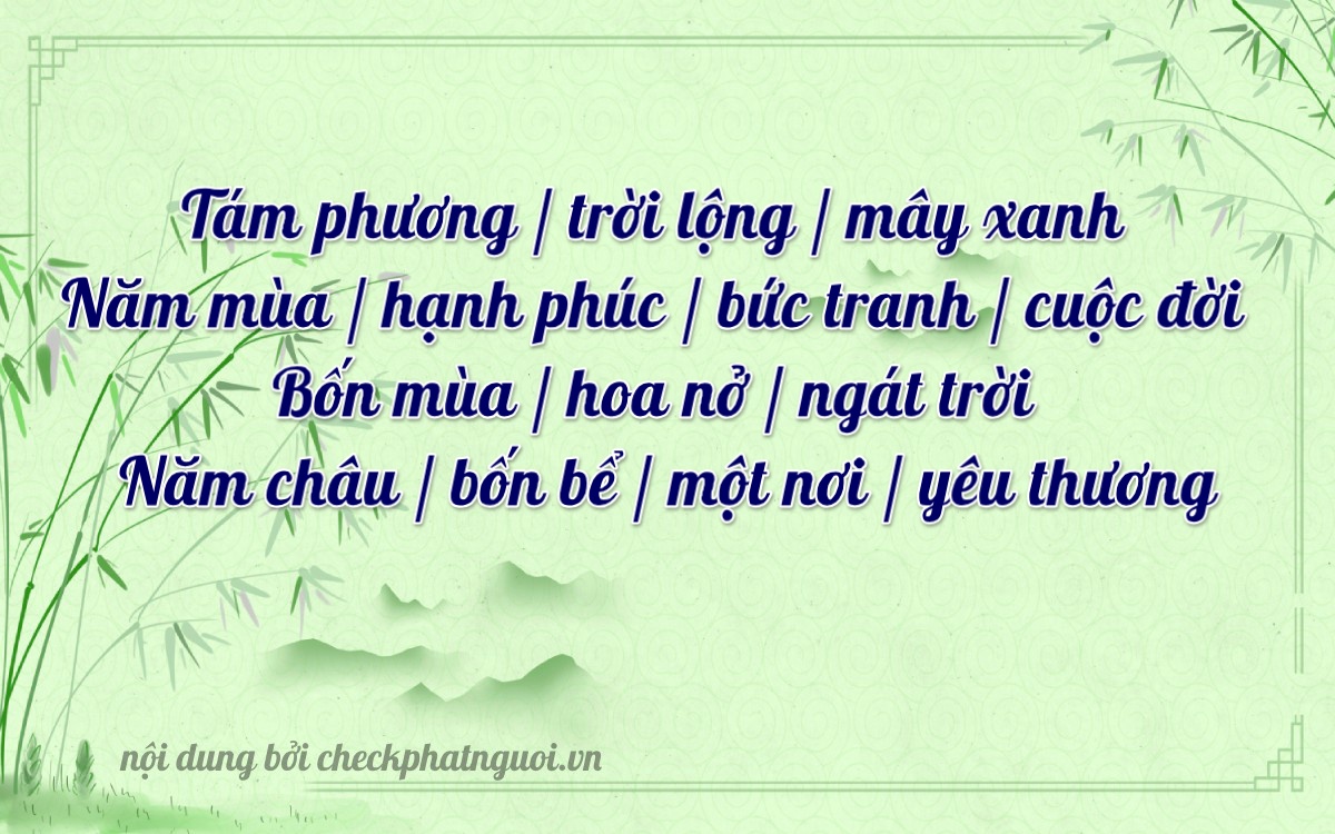 Bài thơ ý nghĩa cho <b>biển số 51H-85450</b> tại website checkphatnguoi.vn
