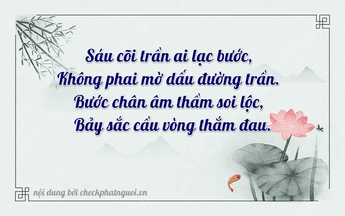 Bài thơ ý nghĩa cho <b>biển số 51H-86076</b> tại website checkphatnguoi.vn