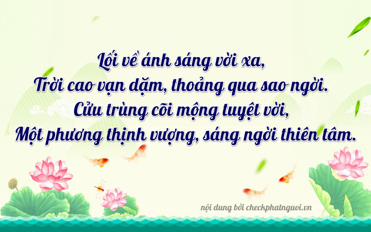 Bài thơ ý nghĩa cho <b>biển số 51H-92910</b> tại website checkphatnguoi.vn