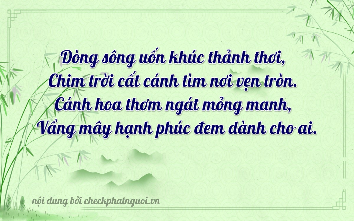 Bài thơ ý nghĩa cho <b>biển số 51K-07540</b> tại website checkphatnguoi.vn