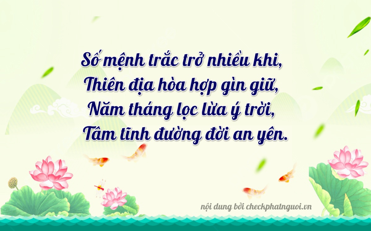 Bài thơ ý nghĩa cho <b>biển số 51K-08515</b> tại website checkphatnguoi.vn
