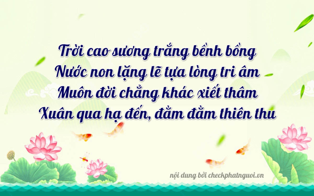 Bài thơ ý nghĩa cho <b>biển số 51K-12831</b> tại website checkphatnguoi.vn