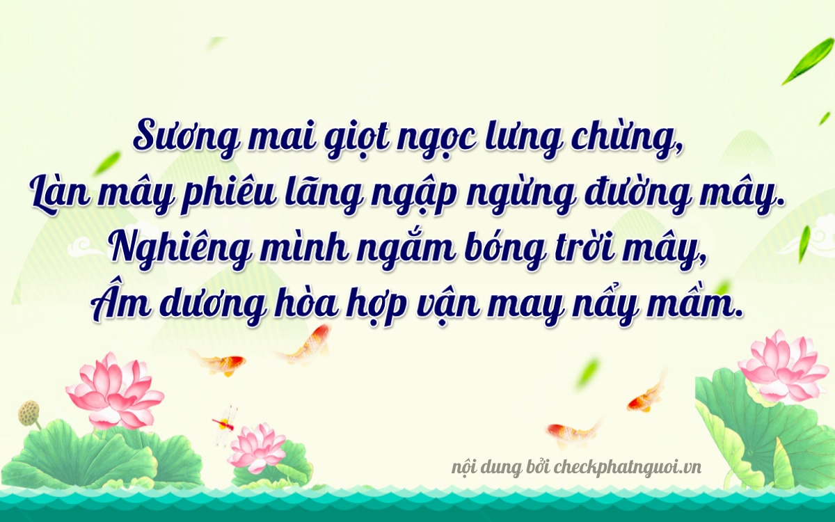 Bài thơ ý nghĩa cho <b>biển số 51K-14936</b> tại website checkphatnguoi.vn