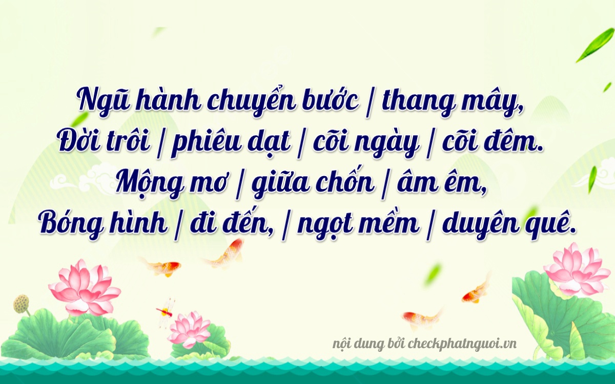 Bài thơ ý nghĩa cho <b>biển số 51K1-54603</b> tại website checkphatnguoi.vn