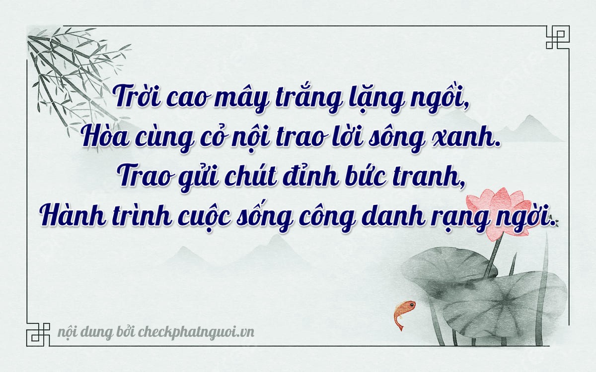 Bài thơ ý nghĩa cho <b>biển số 51K-15564</b> tại website checkphatnguoi.vn
