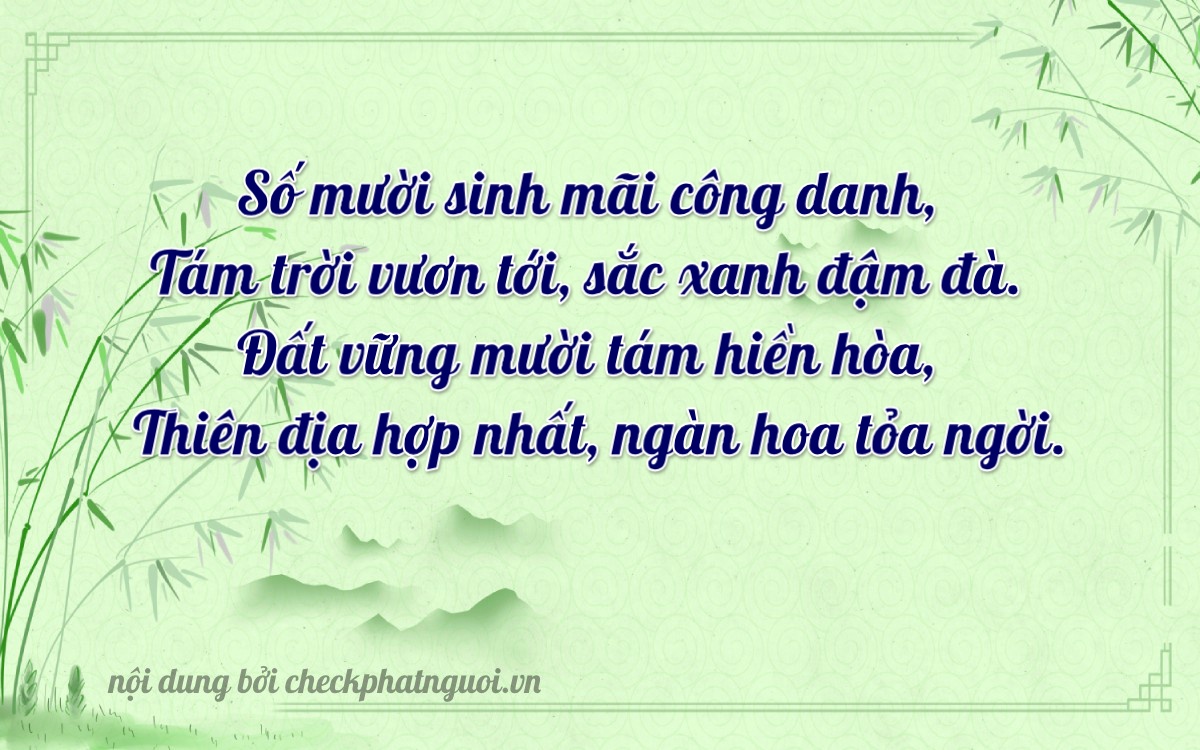 Bài thơ ý nghĩa cho <b>biển số 51K-18018</b> tại website checkphatnguoi.vn