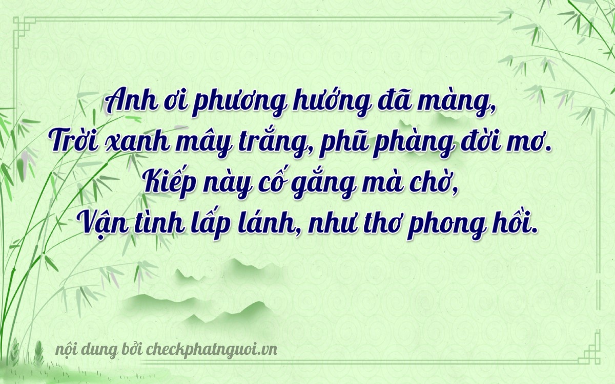 Bài thơ ý nghĩa cho <b>biển số 51K-21616</b> tại website checkphatnguoi.vn