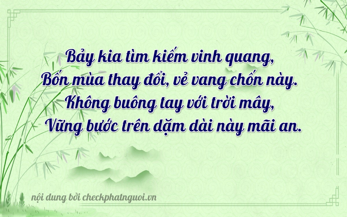 Bài thơ ý nghĩa cho <b>biển số 51K-22704</b> tại website checkphatnguoi.vn