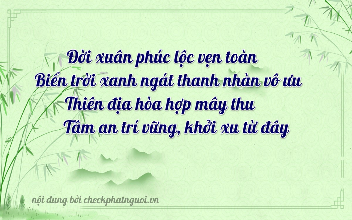 Bài thơ ý nghĩa cho <b>biển số 51K-23698</b> tại website checkphatnguoi.vn