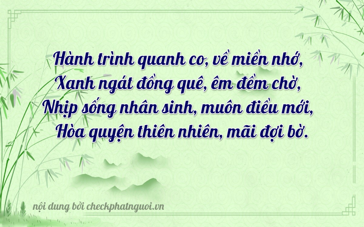 Bài thơ ý nghĩa cho <b>biển số 51K-24526</b> tại website checkphatnguoi.vn