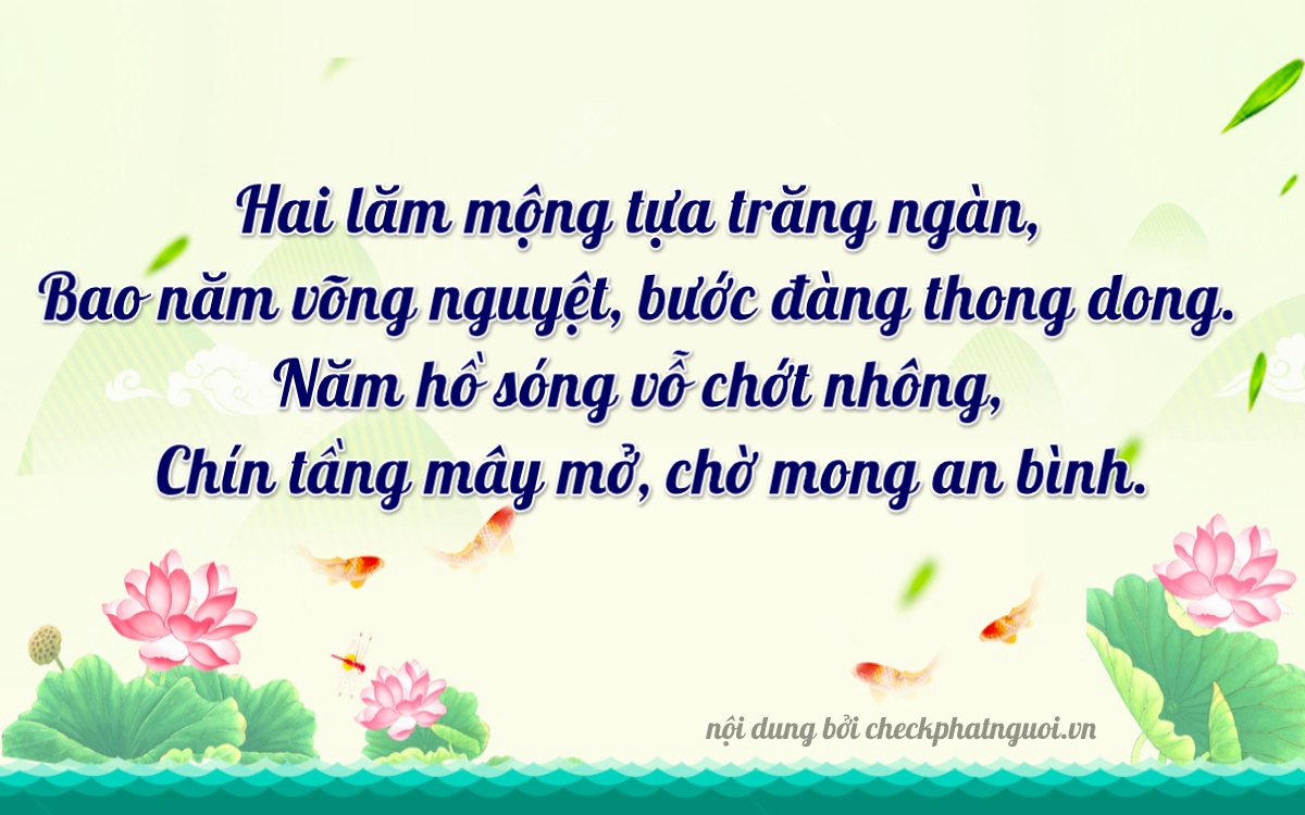 Bài thơ ý nghĩa cho <b>biển số 51K-25589</b> tại website checkphatnguoi.vn