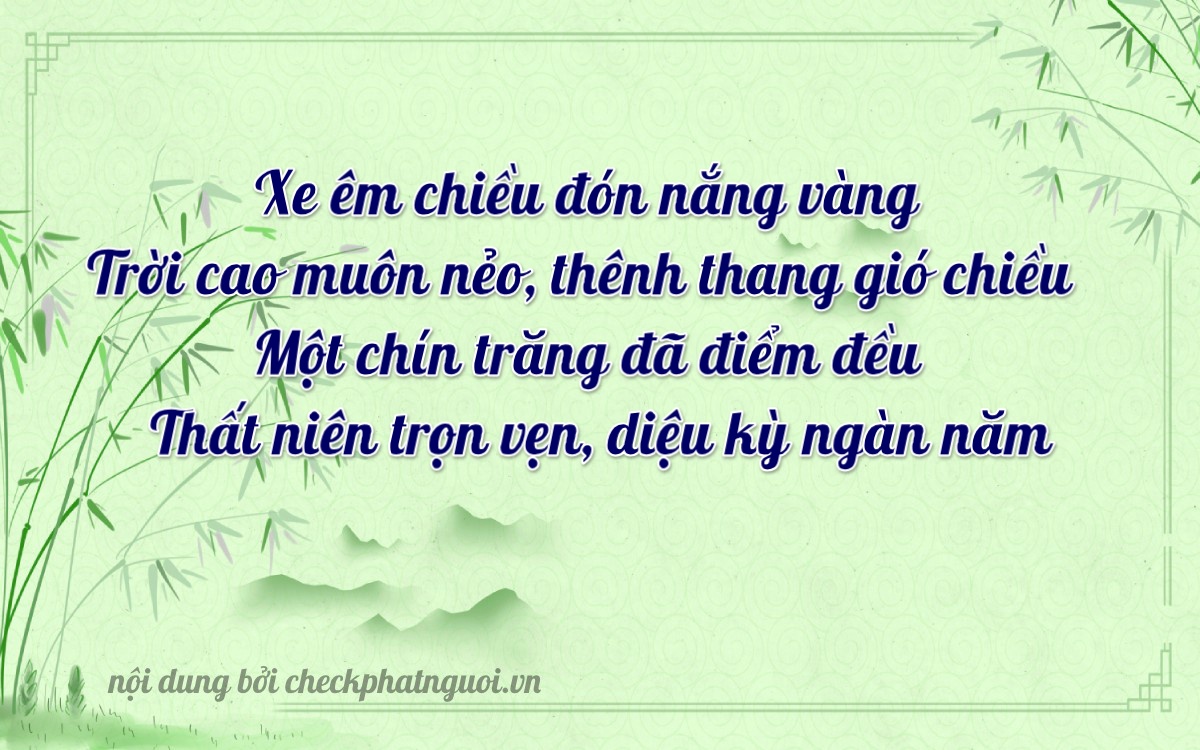 Bài thơ ý nghĩa cho <b>biển số 51K-29177</b> tại website checkphatnguoi.vn