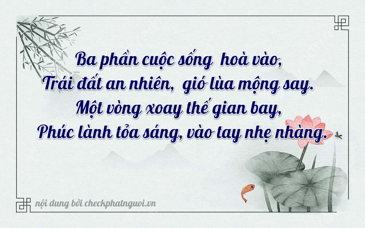 Bài thơ ý nghĩa cho <b>biển số 51K-30708</b> tại website checkphatnguoi.vn