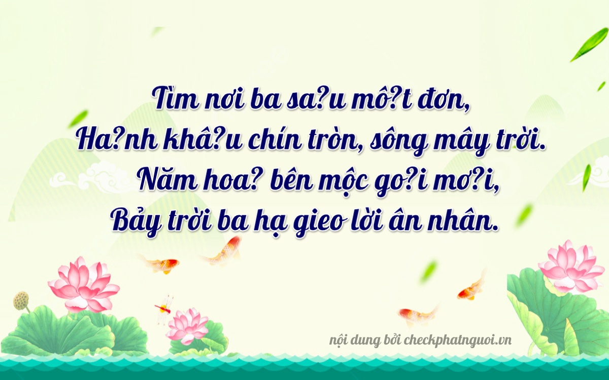 Bài thơ ý nghĩa cho <b>biển số 51K-35973</b> tại website checkphatnguoi.vn