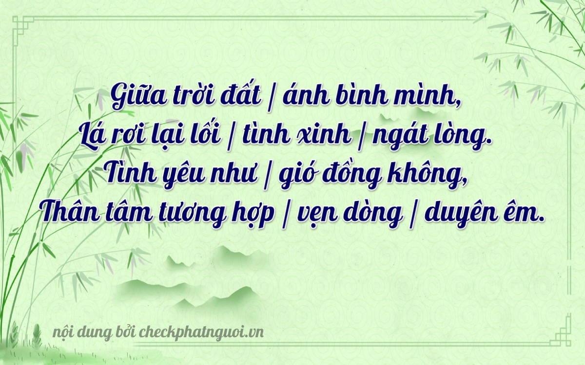 Bài thơ ý nghĩa cho <b>biển số 51K-38625</b> tại website checkphatnguoi.vn
