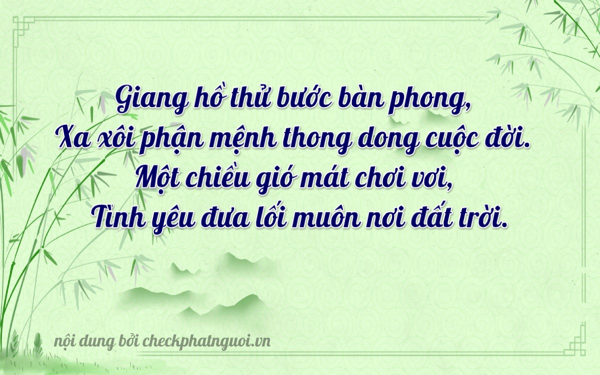 Bài thơ ý nghĩa cho <b>biển số 51K-39918</b> tại website checkphatnguoi.vn