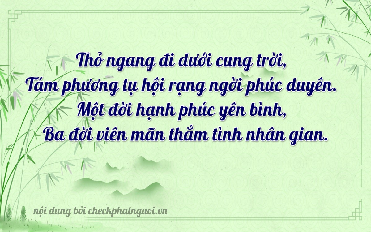 Bài thơ ý nghĩa cho <b>biển số 51K-48183</b> tại website checkphatnguoi.vn