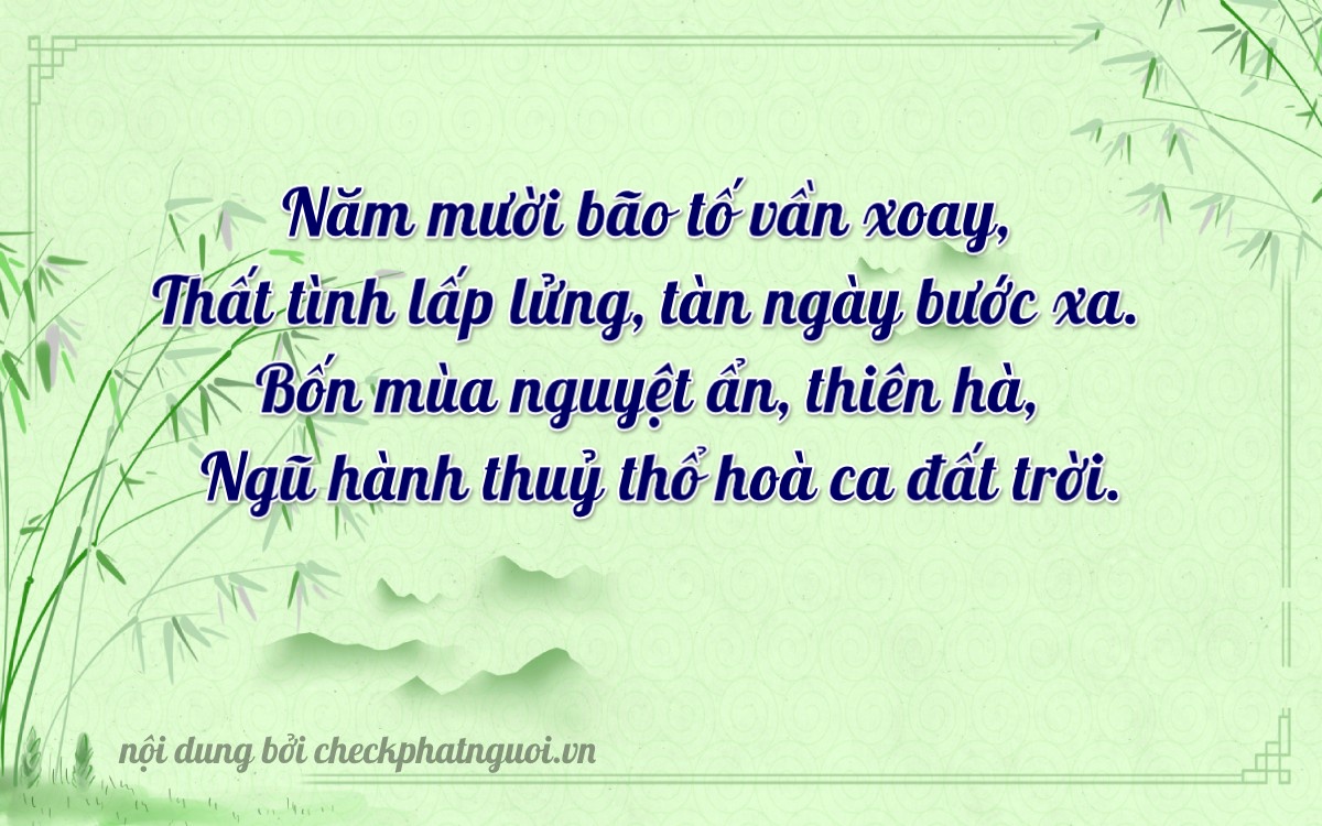 Bài thơ ý nghĩa cho <b>biển số 51K-54745</b> tại website checkphatnguoi.vn