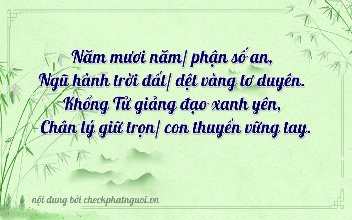 Bài thơ ý nghĩa cho <b>biển số 51K-55052</b> tại website checkphatnguoi.vn