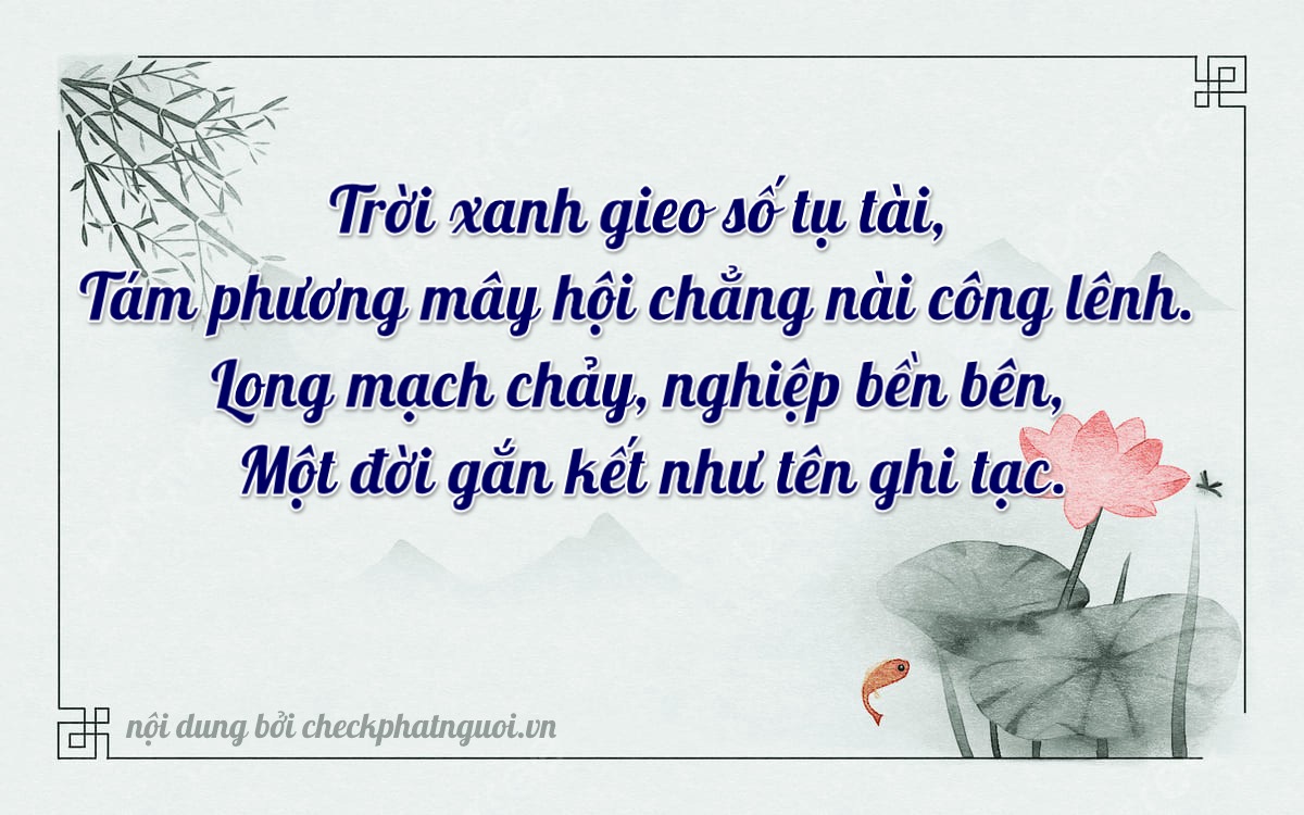 Bài thơ ý nghĩa cho <b>biển số 51K-58813</b> tại website checkphatnguoi.vn