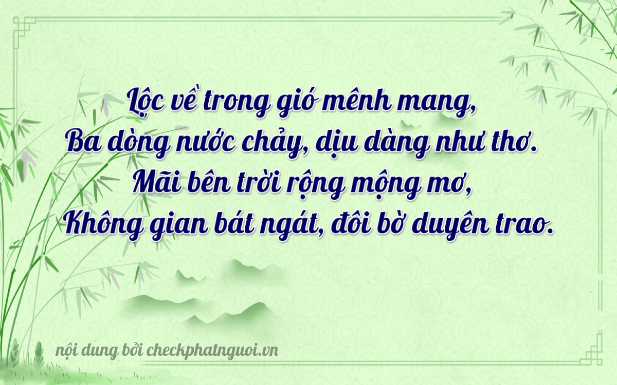 Bài thơ ý nghĩa cho <b>biển số 51K-60330</b> tại website checkphatnguoi.vn