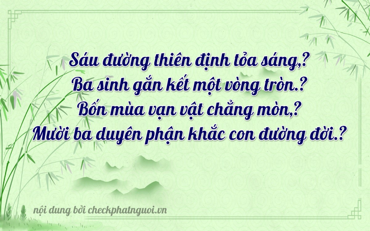 Bài thơ ý nghĩa cho <b>biển số 51K-63413</b> tại website checkphatnguoi.vn