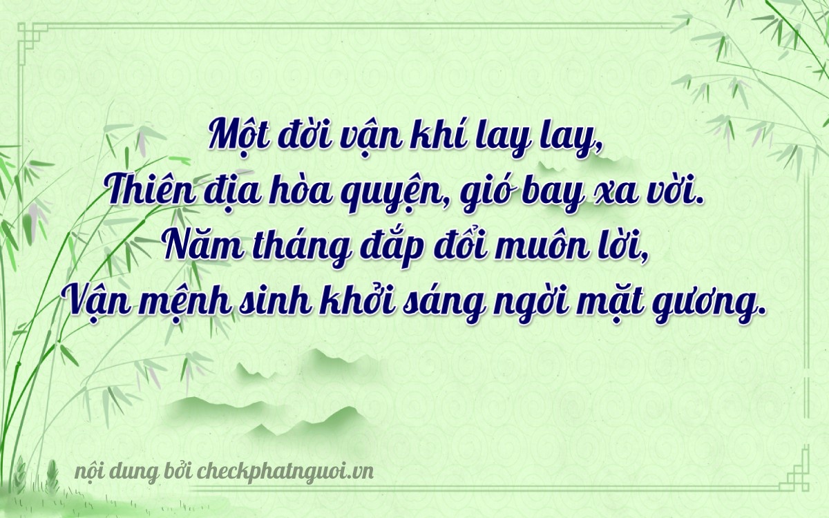 Bài thơ ý nghĩa cho <b>biển số 51K-65527</b> tại website checkphatnguoi.vn