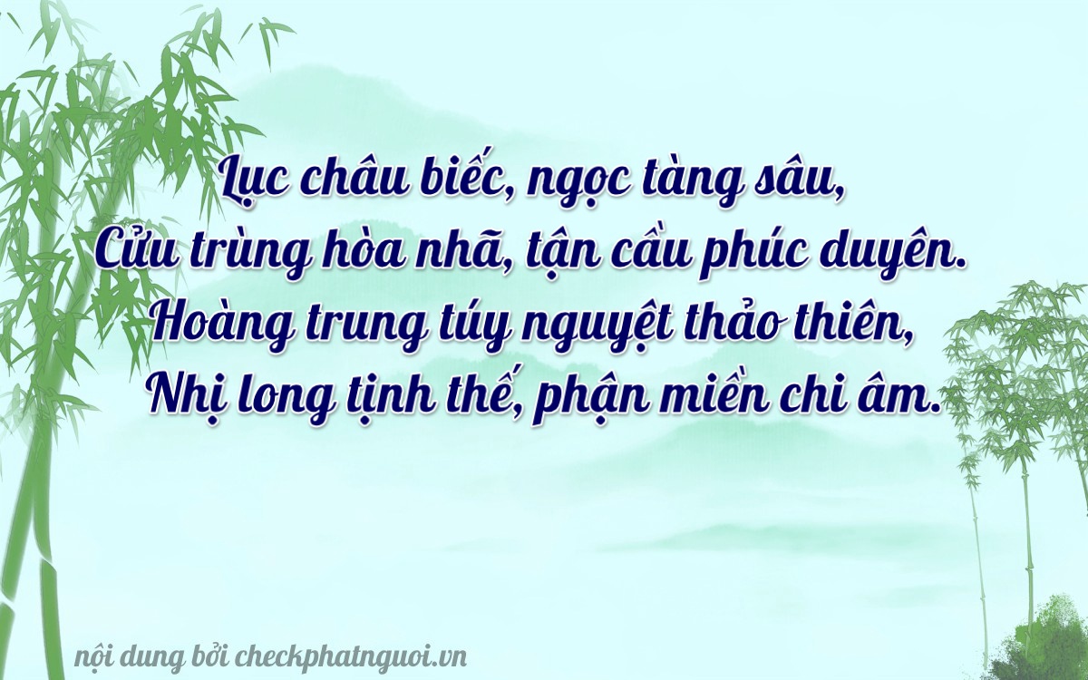 Bài thơ ý nghĩa cho <b>biển số 51K-67920</b> tại website checkphatnguoi.vn