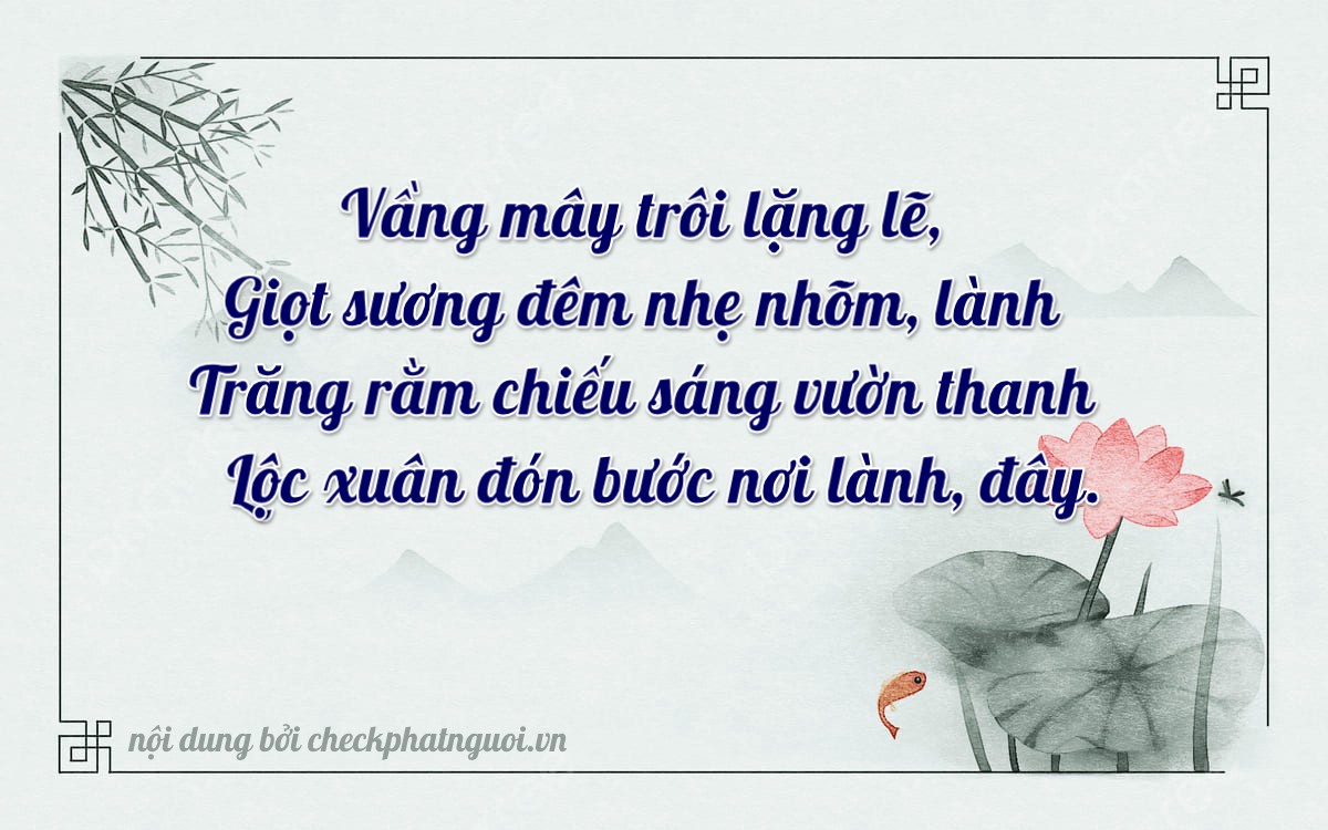 Bài thơ ý nghĩa cho <b>biển số 51K-73869</b> tại website checkphatnguoi.vn