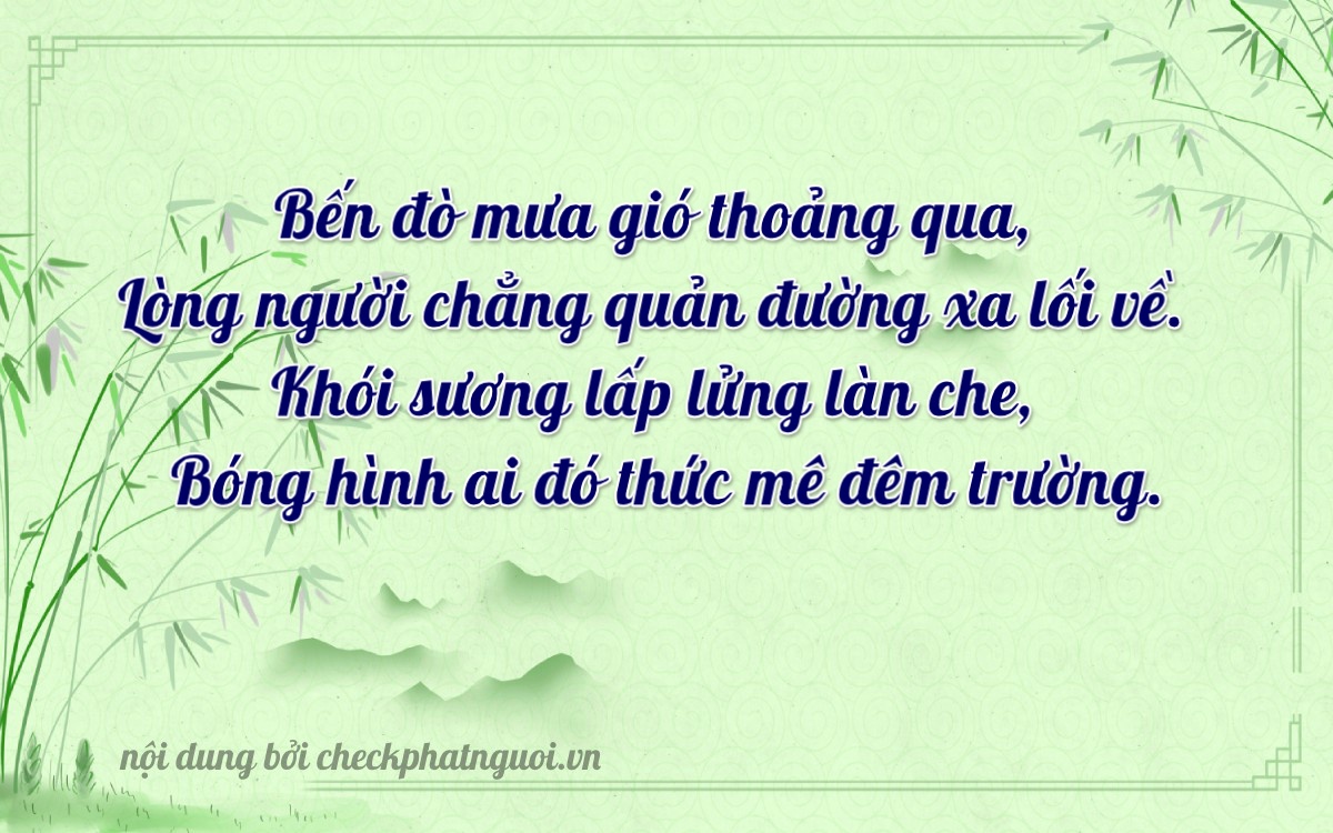 Bài thơ ý nghĩa cho <b>biển số 51K-87597</b> tại website checkphatnguoi.vn