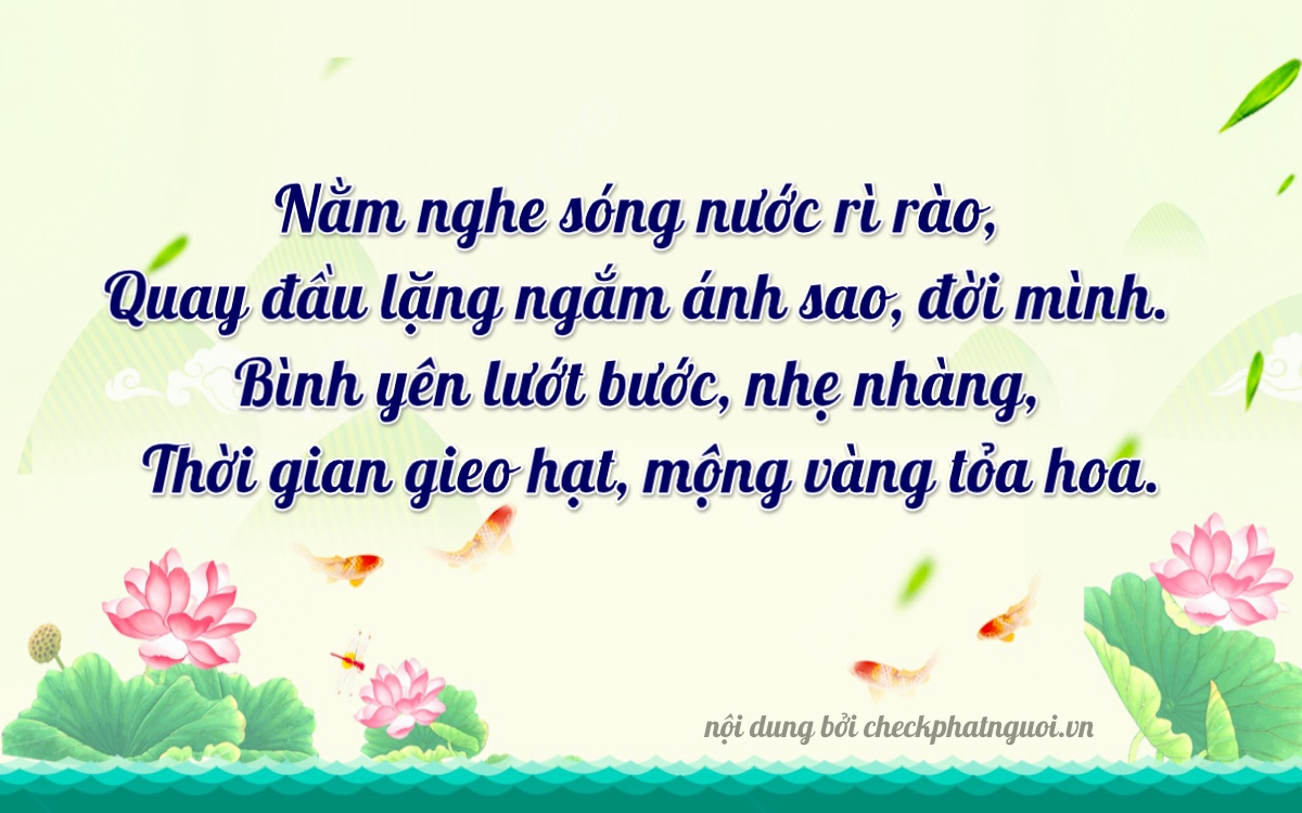 Bài thơ ý nghĩa cho <b>biển số 51K-90317</b> tại website checkphatnguoi.vn