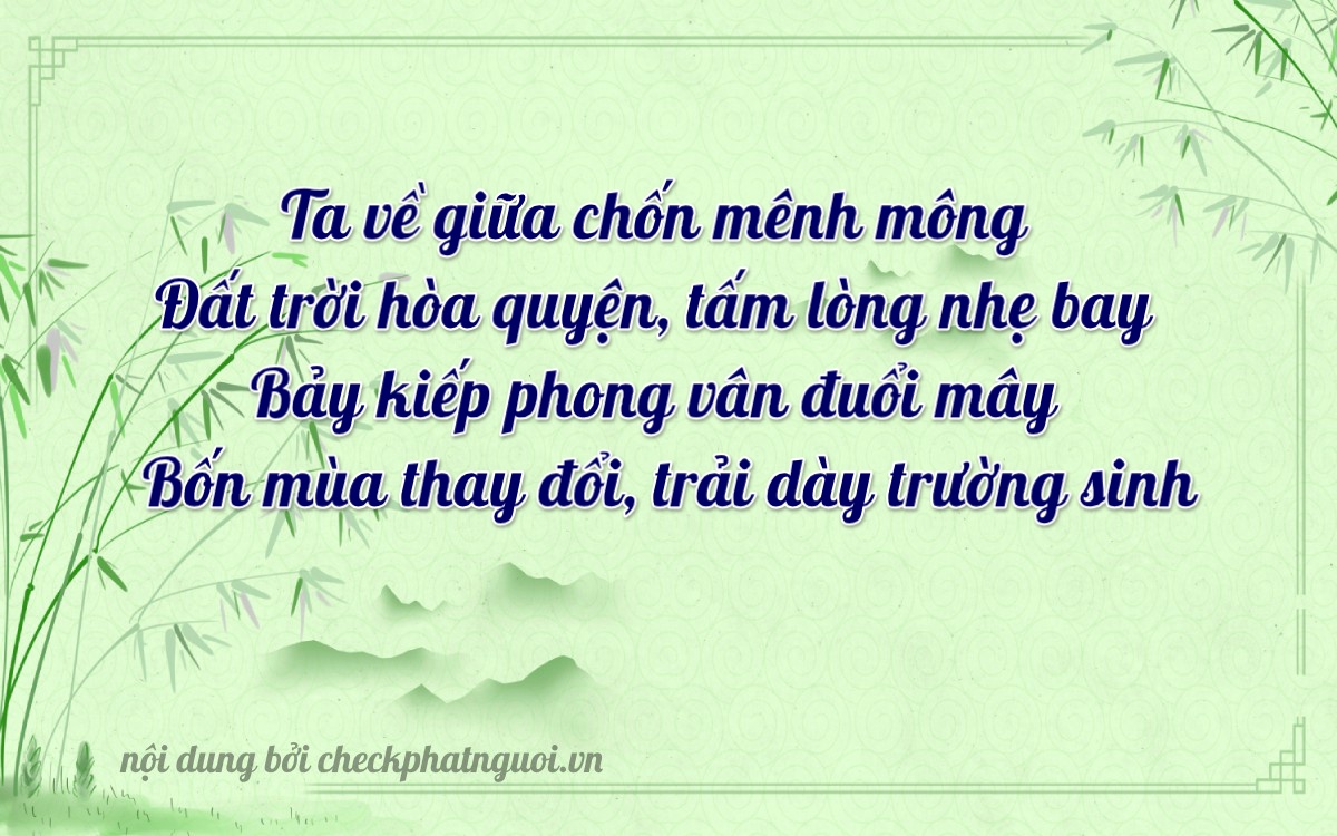 Bài thơ ý nghĩa cho <b>biển số 51L-08745</b> tại website checkphatnguoi.vn