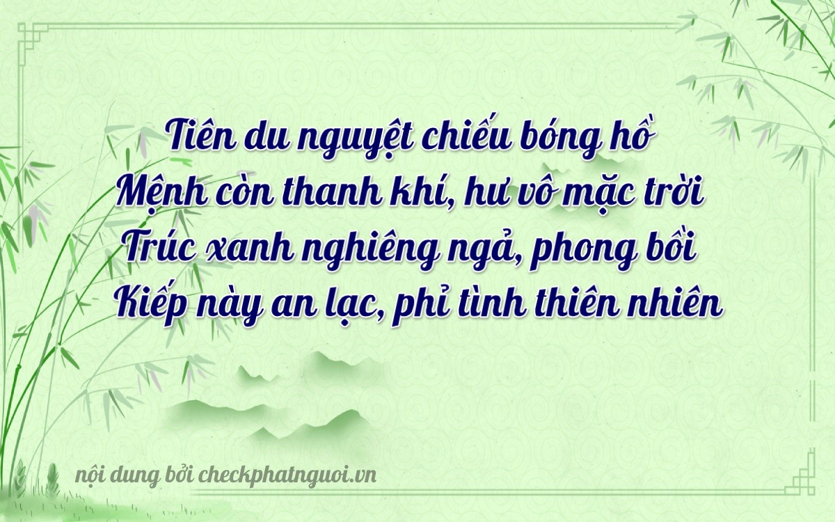 Bài thơ ý nghĩa cho <b>biển số 51L-14055</b> tại website checkphatnguoi.vn