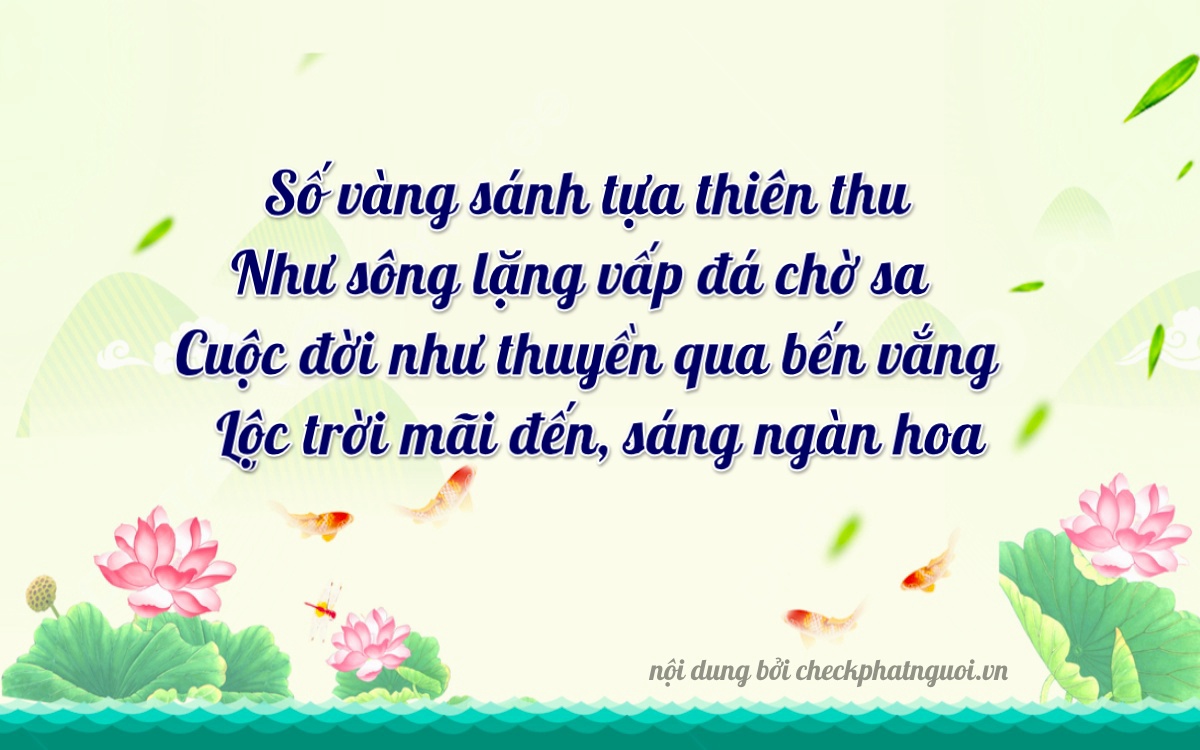 Bài thơ ý nghĩa cho <b>biển số 51L-14280</b> tại website checkphatnguoi.vn