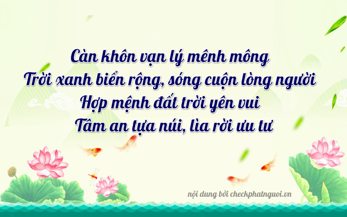 Bài thơ ý nghĩa cho <b>biển số 51L-16896</b> tại website checkphatnguoi.vn