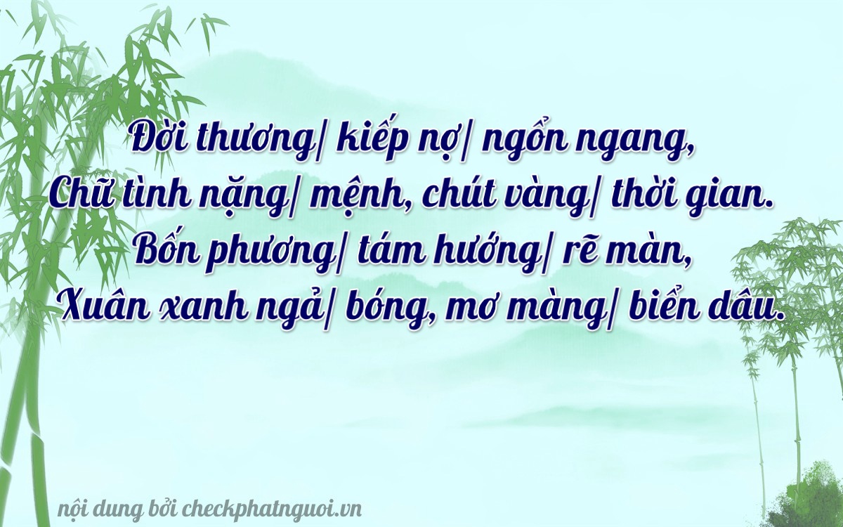 Bài thơ ý nghĩa cho <b>biển số 51L-17296</b> tại website checkphatnguoi.vn