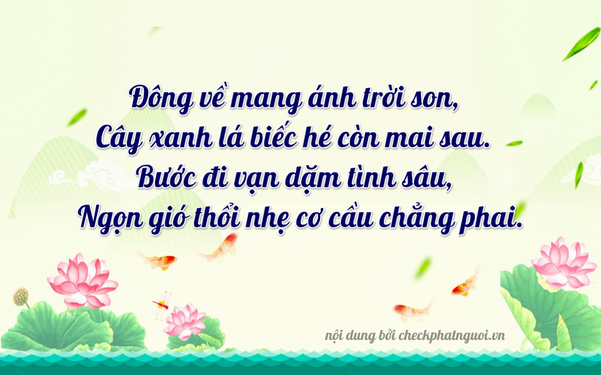 Bài thơ ý nghĩa cho <b>biển số 51L-17709</b> tại website checkphatnguoi.vn