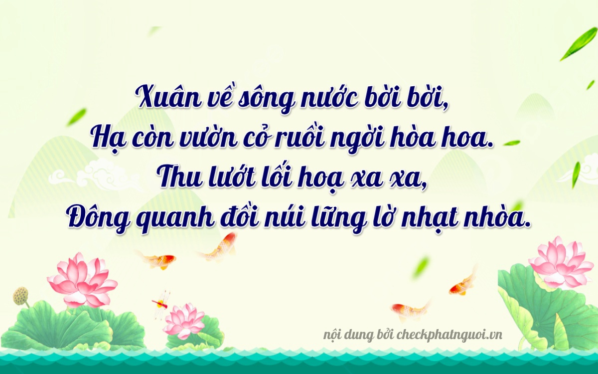 Bài thơ ý nghĩa cho <b>biển số 51L-17713</b> tại website checkphatnguoi.vn