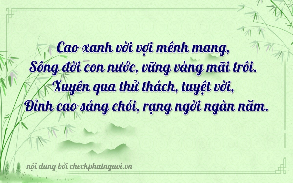 Bài thơ ý nghĩa cho <b>biển số 51L-23846</b> tại website checkphatnguoi.vn