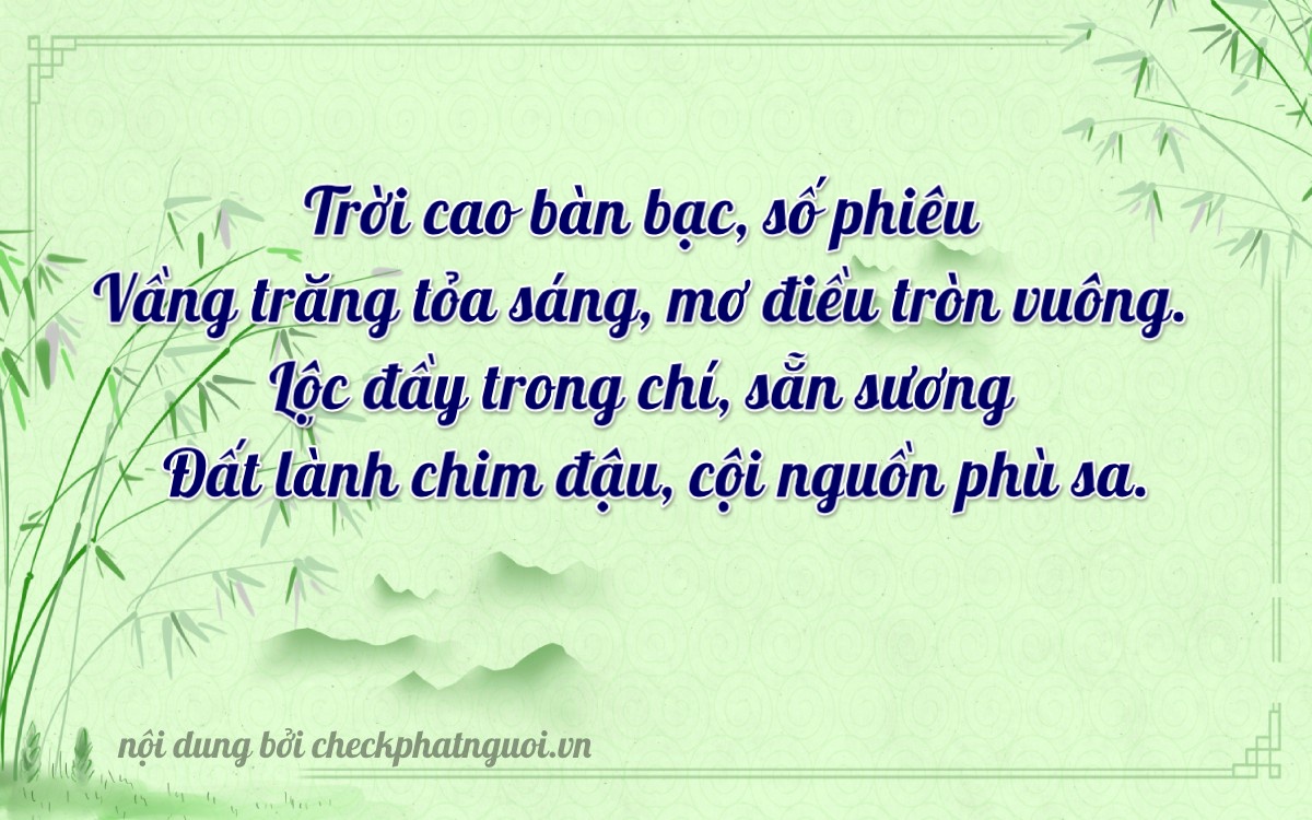 Bài thơ ý nghĩa cho <b>biển số 51L-31642</b> tại website checkphatnguoi.vn