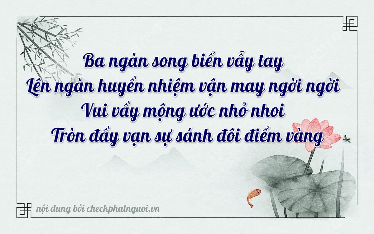 Bài thơ ý nghĩa cho <b>biển số 51L-32310</b> tại website checkphatnguoi.vn